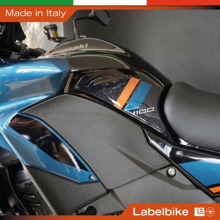 Adesivi 3D Laterali Serbatoio moto compatibili con Kawasaki Versys 1100 2025-26