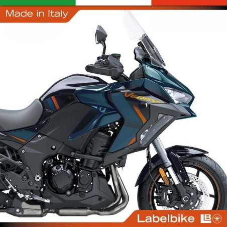 Adesivi 3D Laterali Serbatoio moto compatibili con Kawasaki Versys 1100 2025-26