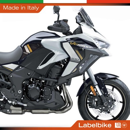 Adesivi 3D Laterali Serbatoio moto compatibili con Kawasaki Versys 1100 2025-26