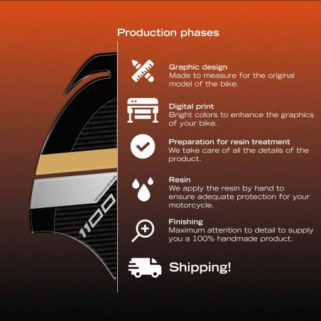Adesivi 3D Laterali Serbatoio moto compatibili con Kawasaki Versys 1100 2025-26