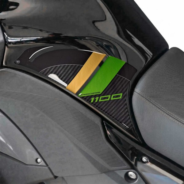 Adesivi 3D Laterali Serbatoio moto compatibili con Kawasaki Versys 1100 2025-26