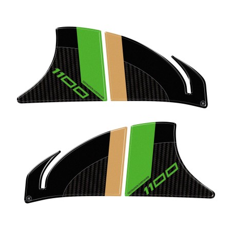 Adesivi 3D Laterali Serbatoio moto compatibili con Kawasaki Versys 1100 2025-26