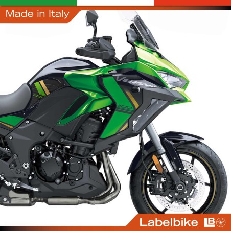 Adesivi 3D Laterali Serbatoio moto compatibili con Kawasaki Versys 1100 2025-26