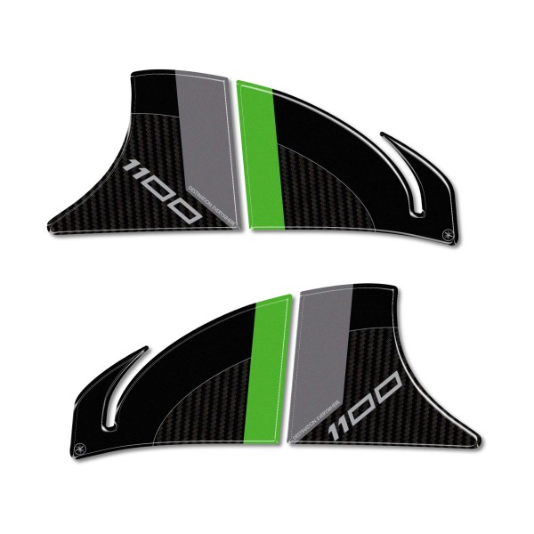 Adesivi 3D Laterali Serbatoio moto compatibili con Kawasaki Versys 1100 2025-26