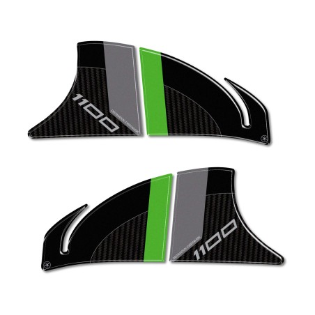 Adesivi 3D Laterali Serbatoio moto compatibili con Kawasaki Versys 1100 2025-26