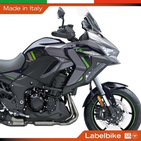 Adesivi 3D Laterali Serbatoio moto compatibili con Kawasaki Versys 1100 2025-26