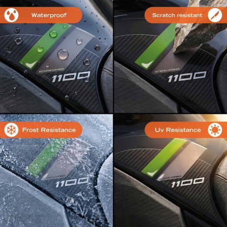 Adesivi 3D Laterali Serbatoio moto compatibili con Kawasaki Versys 1100 2025-26