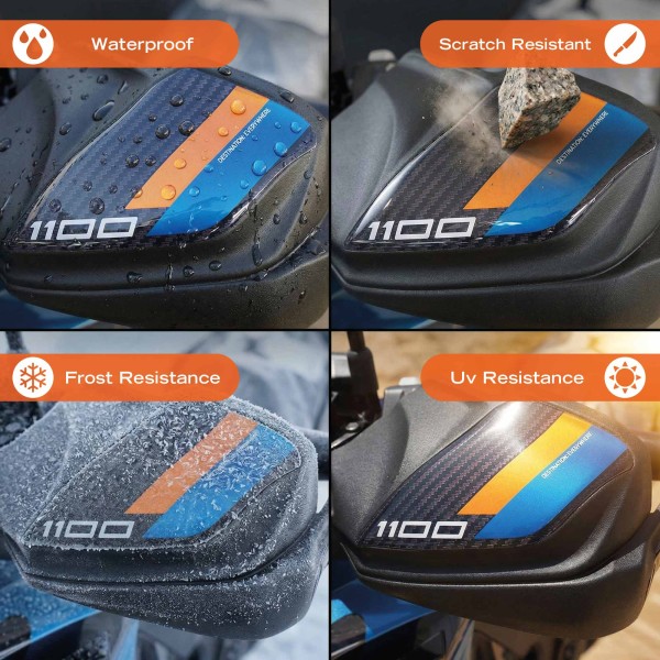 Adesivi 3D Protezioni Paramani moto compatibili con Kawasaki Versys 1100 2025-26
