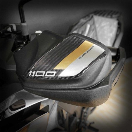 Adesivi 3D Protezioni Paramani moto compatibili con Kawasaki Versys 1100 2025-26