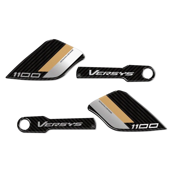 Adesivi 3D Protezioni Paramani moto compatibili con Kawasaki Versys 1100 2025-26