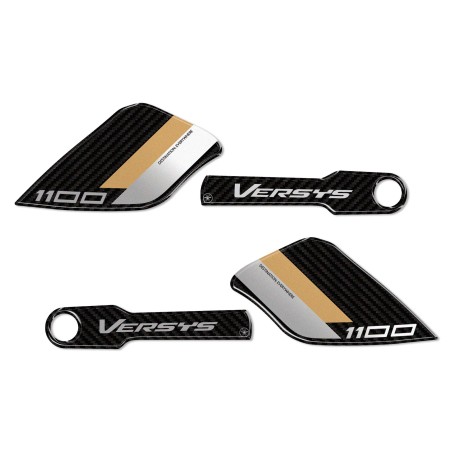 Adesivi 3D Protezioni Paramani moto compatibili con Kawasaki Versys 1100 2025-26