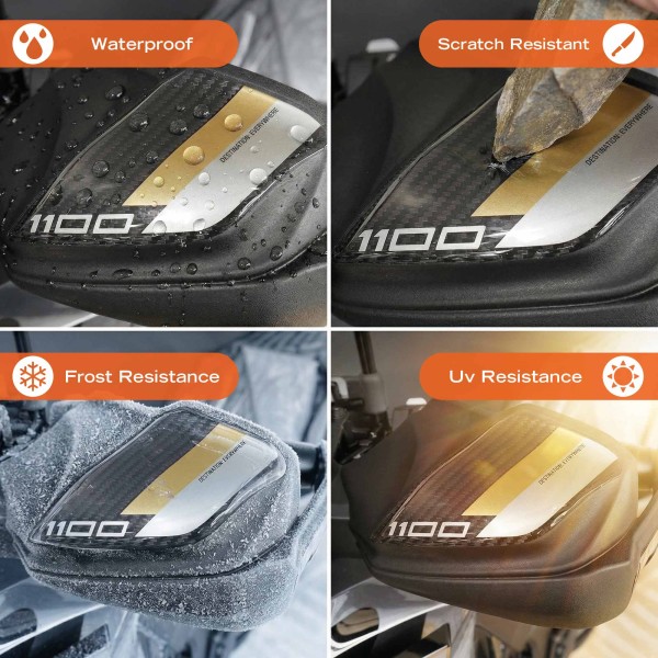 Adesivi 3D Protezioni Paramani moto compatibili con Kawasaki Versys 1100 2025-26
