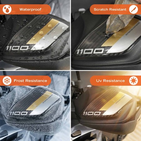 Adesivi 3D Protezioni Paramani moto compatibili con Kawasaki Versys 1100 2025-26
