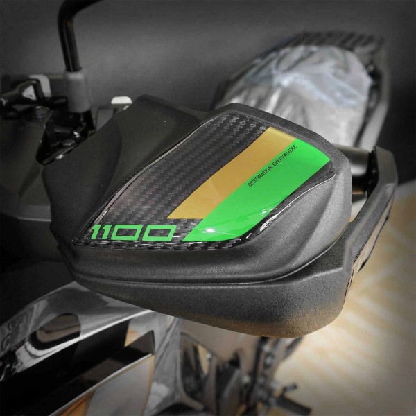 Adesivi 3D Protezioni Paramani moto compatibili con Kawasaki Versys 1100 2025-26