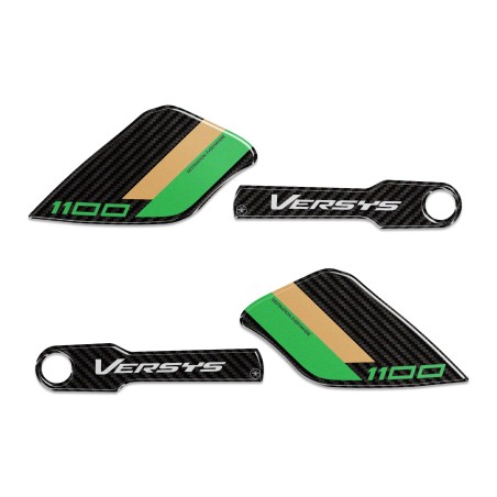 Adesivi 3D Protezioni Paramani moto compatibili con Kawasaki Versys 1100 2025-26