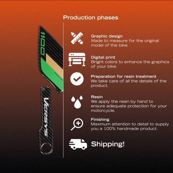 Adesivi 3D Protezioni Paramani moto compatibili con Kawasaki Versys 1100 2025-26