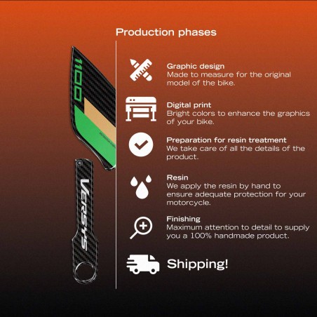 Adesivi 3D Protezioni Paramani moto compatibili con Kawasaki Versys 1100 2025-26