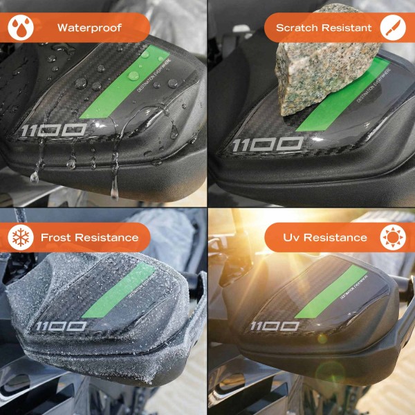 Adesivi 3D Protezioni Paramani moto compatibili con Kawasaki Versys 1100 2025-26