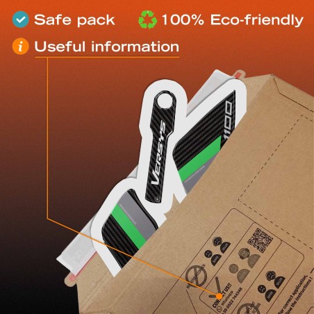 Adesivi 3D Protezioni Paramani moto compatibili con Kawasaki Versys 1100 2025-26