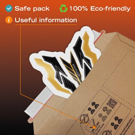 Adesivo 3D Protezione Paraserbatoio moto compatibile con Kawasaki Z650 2024-2026