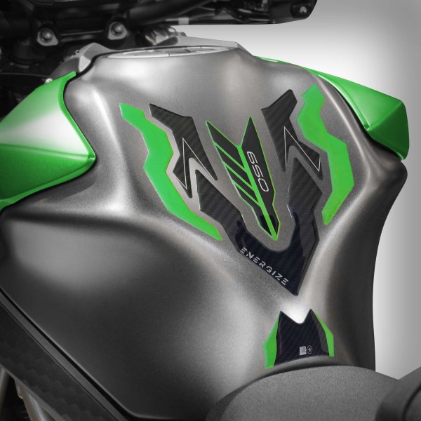 Adesivo 3D Protezione Paraserbatoio moto compatibile con Kawasaki Z650 2024-2026