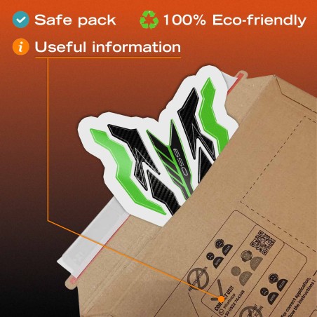 Adesivo 3D Protezione Paraserbatoio moto compatibile con Kawasaki Z650 2024-2026