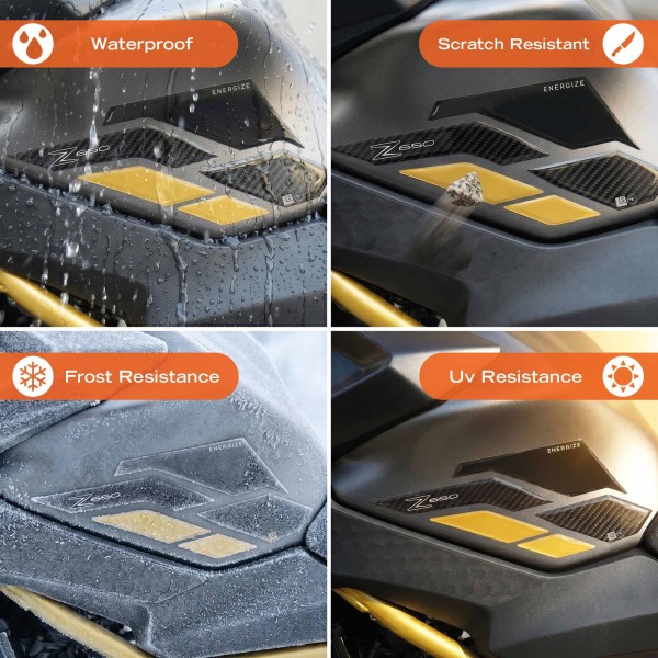Protezioni 3D Laterali Serbatoio moto compatibili con Kawasaki Z650 2024-2026