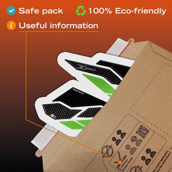 Protezioni 3D Laterali Serbatoio moto compatibili con Kawasaki Z650 2024-2026