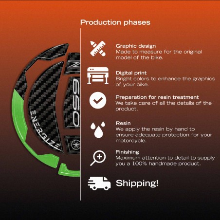 Motorcycle fuel cap protection sticker compatible with the 2025–2026 Kawasaki Z650