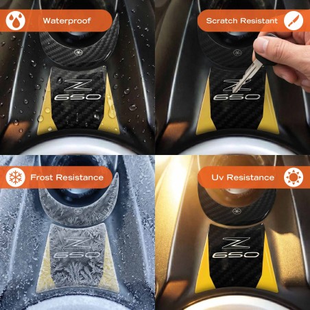 Protection de la clé de contact pour moto – Autocollants compatibles avec la Kawasaki Z650 2024-26