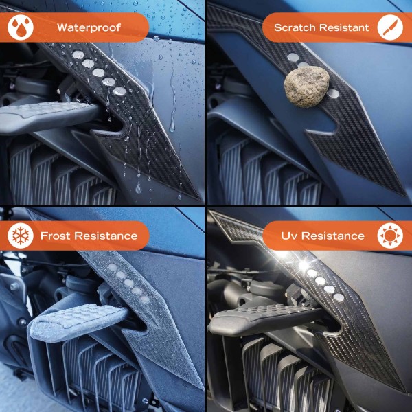 Autocollants 3D de protection pour repose-pieds de scooter, compatibles avec le Zontes 125D 2023-2026