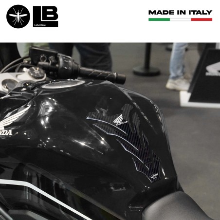 Επίσημη άδεια Honda Tank Protector 3D ρητίνη αυτοκόλλητο αυτοκόλλητο άνθρακα λογότυπο λευκό