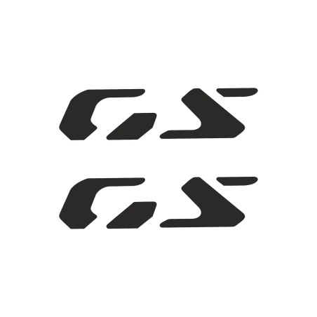 Pair of prepainted GS lettering stickers compatible with BMW R1300GS Adventure