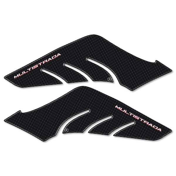 2 3D STICKERS CARBON TANK SIDE PROTECTORS DUCATI MULTISTRADA 1200 MOTORBIKE