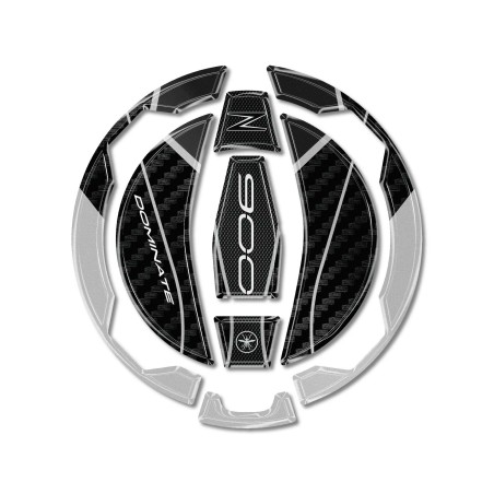 Adesivo 3D Protezione Tappo Serbatoio moto compatibile con Kawasaki Z900 2025-26