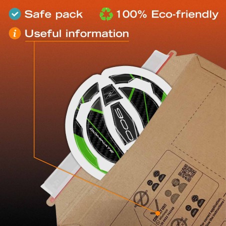 Adesivo 3D Protezione Tappo Serbatoio moto compatibile con Kawasaki Z900 2025-26