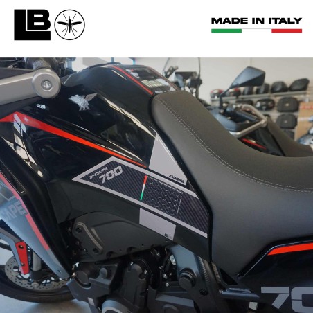 3D Tank-Seitenaufkleber kompatibel mit Moto Morini X-Cape 700 2025