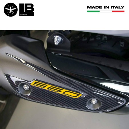 3D gel sticker muffler guard compatible Yamaha Tmax 560 2020-2025