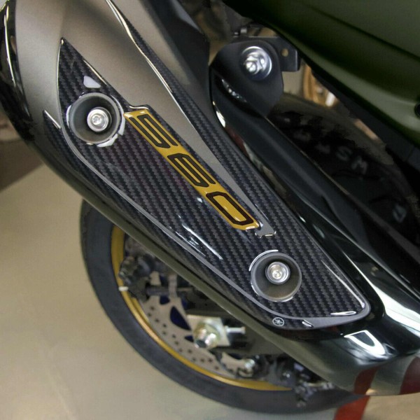 3D Gel Aufkleber Schalldämpferschutz kompatibel Yamaha Tmax 560 2020-2025