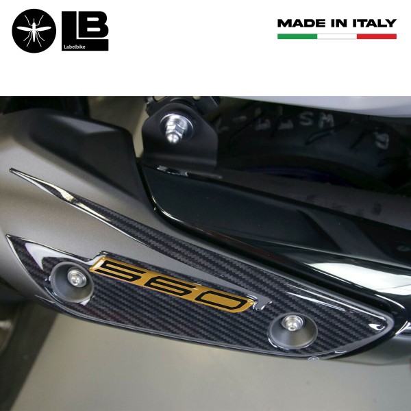 3D Gel Aufkleber Schalldämpferschutz kompatibel Yamaha Tmax 560 2020-2025