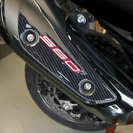 3D Gel Aufkleber Schalldämpferschutz kompatibel Yamaha Tmax 560 2020-2025