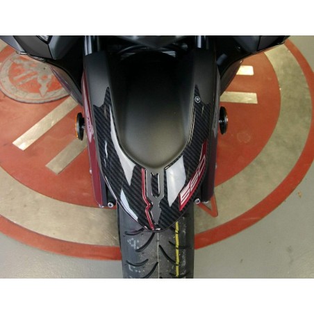 Satz 3D GEL ADHESIVES kompatibel YAMAHA Tmax 560 2020-2021 CARBON LOOK-RED ERGAL