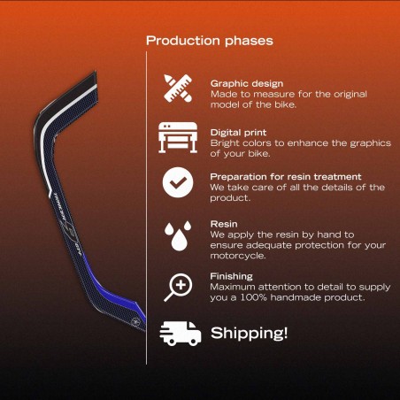 Motorcycle handlebar protection stickers compatible with the 2026 Yamaha Tracer 9 GT+