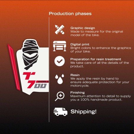 Autocollants 3D pour bulle de moto compatibles avec la Yamaha Tenere 700 World Raid 2026