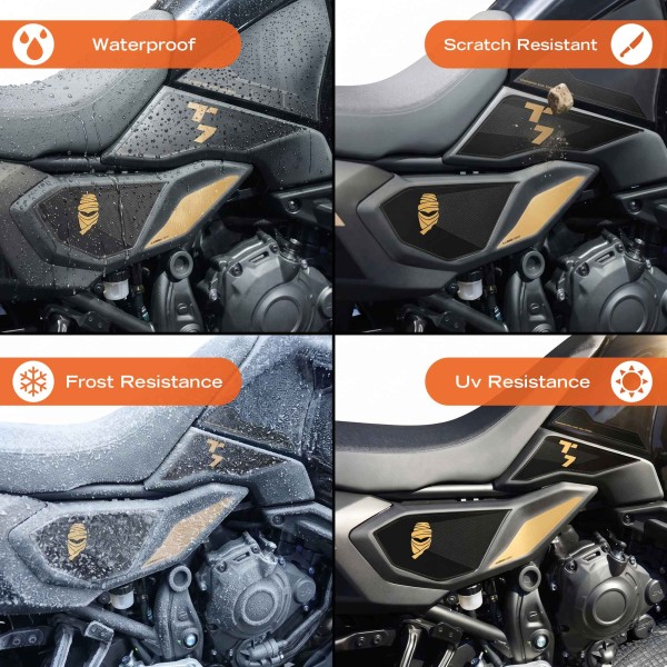 3D side decals for motorbikes, compatible with the Yamaha Tenere 700 World Raid 2026