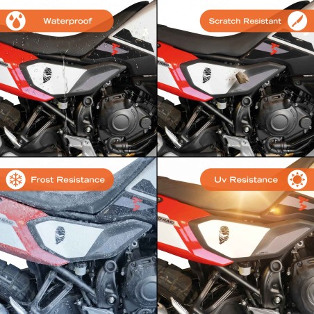 3D side decals for motorbikes, compatible with the Yamaha Tenere 700 World Raid 2026