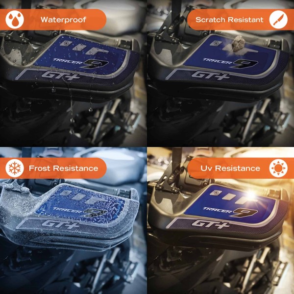Motorcycle Handguard Stickers – Protective covers compatible with the 2026 Yamaha Tracer 9 GT+