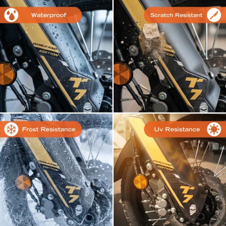 Autocollants de protection de fourches pour moto compatibles avec la Yamaha Tenere 700 World Raid 2026