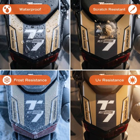 Adesivo 3D Coda moto compatibile con Yamaha Tenere 700 World Raid 2026