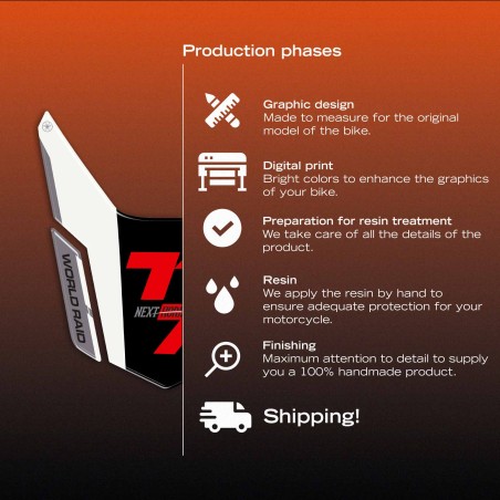 3D motorcycle tail sticker compatible with the Yamaha Tenere 700 World Raid 2026
